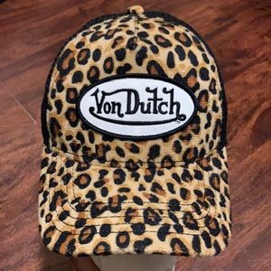 Leopard print Von Dutch Hat